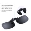Besgoods Black Grey Polarized Clip-on Sunglasses Flip up Glasses Plastic Lenses Cycling Sport Outdoor Driving Fishing