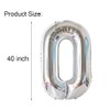 Happy Birthday Balloon Banner 40 inch 30 Balloon Number 16 Inch Happy Birthday Letters Balloons Silver Foil Mylar Balloons for Women and Man 30th Birthday Decorations Party Supplies