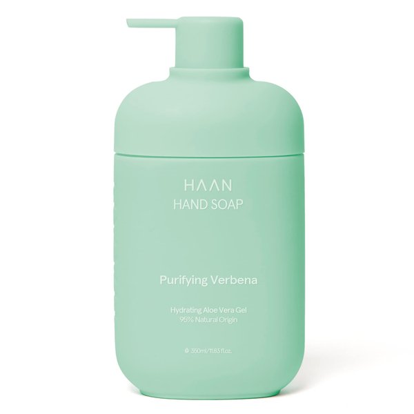 HAAN Foaming Hand Soap | Moisturizing Liquid Hand Soap for Dry Skin | Multi Purpose Hand Wash with Aloe Vera & Cocos Nucifera | Natural Bathroom Soap w/Pump Dispenser | Purifying Verbena Scent