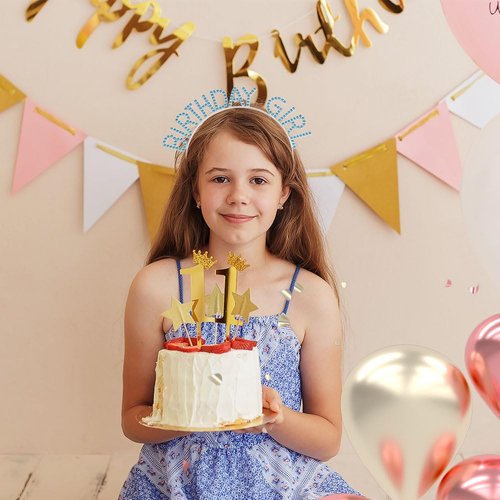 Birthday Headbands for Women Birthday Silver Blue Tiaras and Crowns for Women Girls Christmas Birthday Party Decorations Happy Birthday Princess Crown Rhinestone Happy Birthday Accessories Crown