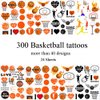 300PCS Basketball Motivational Tattoos Temporary for Kids - Basketball Baby Shower/Birthday Party Supplies Sports Party Goodie Bag Stuffers Favors Prize(24 Sheets)