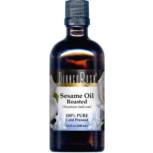Sesame Oil, Roasted - 100% Pure, Cold Pressed (3.40 fl oz, ZIN: 428373) - 2 Pack