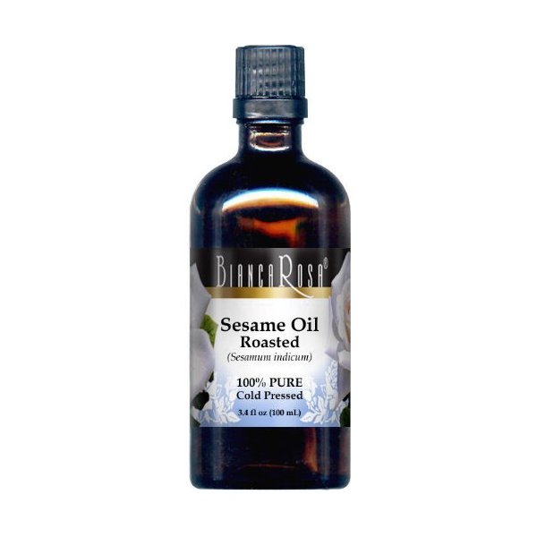 Sesame Oil, Roasted - 100% Pure, Cold Pressed (3.40 fl oz, ZIN: 428373) - 2 Pack
