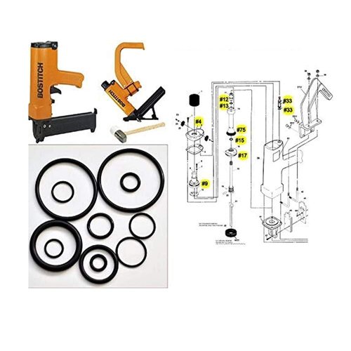 Hakatop O-Ring Tool Repair Kit for MIII MIIIFN MIIIFS Bostitch Hardwood Floor Nailer
