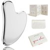 Rena Chris Gua Sha Facial Tools, Stainless Steel Guasha Tool for Acupuncture, Manual Massage Sticks for Jawline Sculpting and Puffiness Reducing, Gua Sha Scraping Massage Tool, Skin-Care Tool