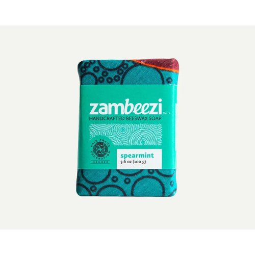 Zambeezi Spearmint Soap Bar - Brighten your day every time you step up to the sink or into the shower. The powerfully, minty fresh aroma will awaken your senses, readying you for your next adventure.