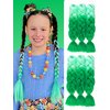 Mint Green Forest Green Braiding Hair Extensions Ombre Braiding Hair 6 Packs 24 inch Synthetic Hair for Braiding