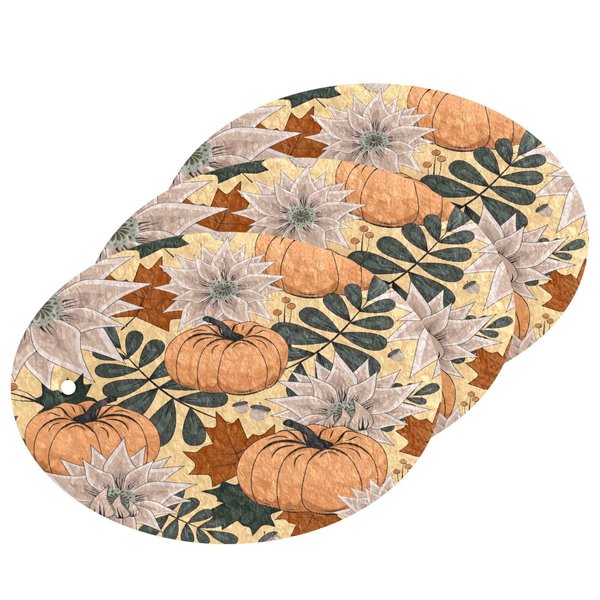 KOCOART Dish Sponges Kitchen Autumn Pumpkins Leaves Scrub Sponge Fall Thanksgiving Non Scratch Reusable Compressed Cellulose Sponge Hanging for Household Cleaning Washing Dishes Pots and Pans 3 Pack