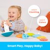 PlenPLAY Baby Tummy Time Toys, Musical Stacking Rings, Stacking Toys for Toddlers 1-3, Weeble Wobble Toys for Babies 6 9 12 Months, STEM Learning Toy, Sensory Toys for Babies (Elephant)