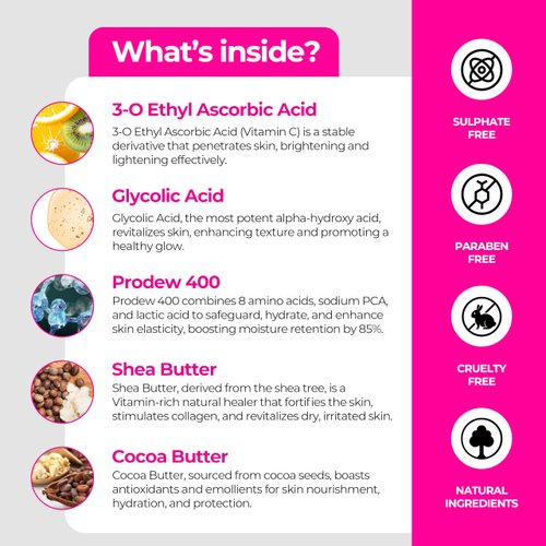 Truly fair 7% Glycolic Acid Concentrated Brightening Cream for women - Night cream - Shea Butter - Amino Acids - Paraben -free - 1.7 oz