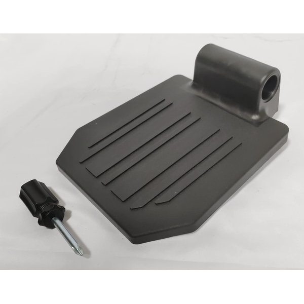 Universal Footplate for The Wheelchair, Transport Chair Footrest, Elevating Leg Rests, Replacement Parts, Mounting Hole 7/8",Striped Surface,Additional Installation Tools (1Ea, Black)