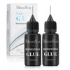 MelodySusie Nail Rhinestone Glue,Gel Nail Glue for Rhinestones for 3D Design Strong Adhesive Nail Gem Glue (2 * 12ML Rhinestone Glue)