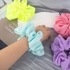 Framendino, 4 Pack Neon Color Scrunchies Hair Scrunchy Hair Elastics Ponytail Holder for Hair 80s Women Girls