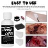 Liquid Latex SFX Makeup Kit,Halloween Fake Blood Scar Wound Makeup For Subtle Wrinkle Special Effects SFX with Scab Coagulated Blood Gel,Stipple Sponge,2 Sponges