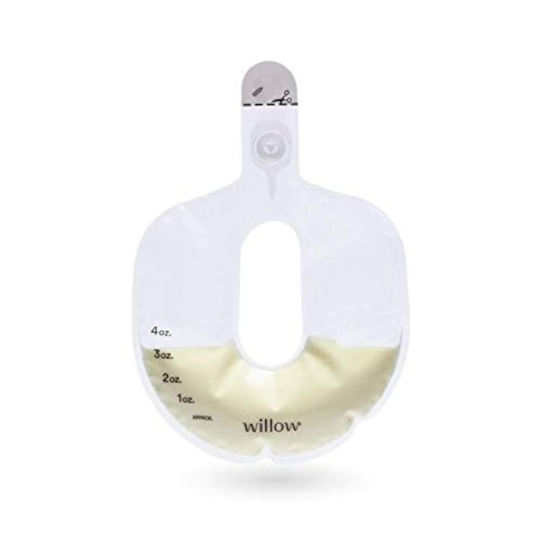 Willow Pump Spill-Proof Breast Milk Bags, 48 Ct, Holds 4 oz. Per Bag, Self-Sealing Storage Bags, Recyclable, Disposable & BPA Free, Breastfeeding Essential for The Willow Pump