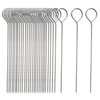 HONBAY 30PCS Stainless Steel Barbecue Skewers Roast Goose Needles Turkey Lacers for Trussing Turkey and Barbecue (5.8 Inch)