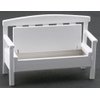Dollhouse Miniature Garden Bench (White)
