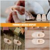 UPKOCH Mini Wooden Clogs, Dutch Themed Wooden Shoe Clogs Mini Finger Shoes Unfinished Wood Figure Dollhouse Accessories for DIY Craft Painting Key Chain Doll 4cm 3 Pairs