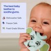 autobrush Ellie The Elephant Baby Teether | BPA Free Silicone, for Infants 0-12 Months, Dishwasher Friendly, Freezer Safe, Car Seat Toy (1-Pack)