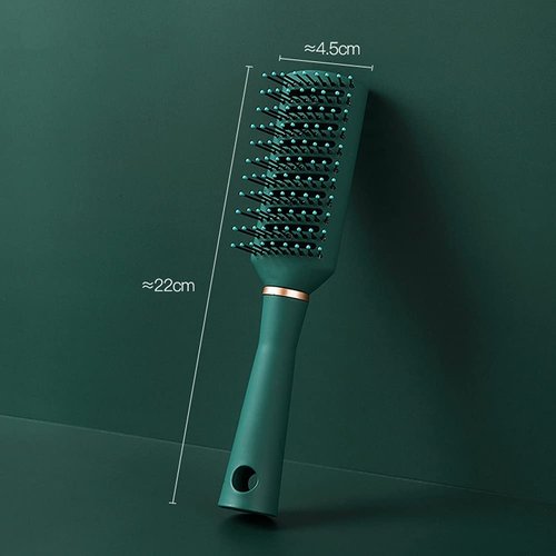 RN BEAUTY Detangling Brush Anti-Static Detangler Hair Brush Blow Drying Hairbrush Comb Nylon Bristle Pins Fashion Massage Brushes Wet or Dry All Hair Types Styling Dark Green Color (Vented)