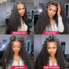 30 Inch 13x6 Deep Wave Lace Front Wigs Human Hair HD Transparent Wigs Human Hair for Women 200% Density Glueless Lace Front Wigs Human Hair Pre Plucked Curly Wig Human Hair with Baby Hair