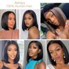 Bob Wig Human Hair 14inch HD Lace Front Wigs for Black Women Human Hair Glueless Short Human Hair Wigs for Black Women Pre Plucked Short Straight Bob Wig 180% Density (bob wig human hair, 14 Inch)