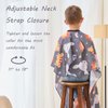 Kids Barber Cape, 51"x36" Professional Salon Hair Cutting Cape with Adjustable Neck Strap, Unisex Kids Haircut Cape for Hairdresser and Stylist (Cartoon Animal Pattern)
