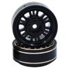 FACCNOY Brass Beadlock Wheel Hub Rims 1.0 Plus for 1/24 SCX24 FCX24 1/18 TRX4M RC Crawler Upgrade Parts (B)