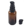 1PC Empty Upscale Amber Glass Pump Press Bottles Vial Tube Containers Pot For Face Cream Makeup Facial Cleanser Toiletries Toner Liquid Cosmetics Shampoo Lotion Emulsion (100ML / 3.4oz)
