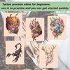 Rayyl Tattoo Practice Skin with Transfer Paper - 20PCS Tattoo Fake Skin and Stencil Paper Kit Includes 5PCS Tattoo Practice Skin and 15PCS Tattoo Transfer Paper for Beginners & Experienced Artists…