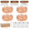 Ariceleo Led Fairy Lights Battery Operated, 4 Packs Mini Battery Powered Copper Wire Starry Fairy Lights for Bedroom, Christmas, Parties, Wedding, Centerpiece, Decoration (5m/16ft Warm White)