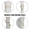 BEL AVENIR Curtain Tiebacks Magnetic Woven Curtain Holdback Drapery Tie-Back (Ivory Braid-2 Pack)