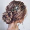 Zeshimb Rhinestone Flower Hair Clip for Styling Sectioning Cute Crystal Pearl Floral Duckbill Clip Wedding Bridal Hair Barrettes Non-Slip Thick Thin Hair Hairpin Accessories for Women Girls