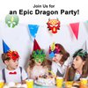 iROLEWIN 12 Pack Felt Dragon-Masks for Kids Birthday Party-Favors-Dinosaur Dress-Up-Costumes as Boys Girls Pretend Play Gifts