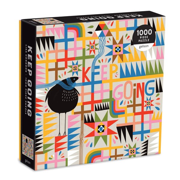 Galison Keep Going 1000 Piece Puzzle from Galison - Beautifully Illustrated Puzzle for The Whole Family to Enjoy, 20" x 20", Unique Gift Idea!