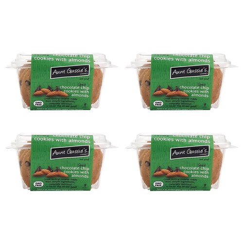 Aunt Gussie's - Spelt Sugar Free Chocolate Chip Cookies with Almonds - 4 pack