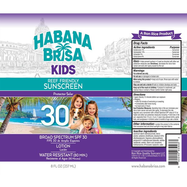 Habana Brisa Reef Friendly Kids Sunscreen Lotion (SPF 30)