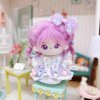 niannyyhouse 10cm~15cm 20cm Plush Doll Clothes Headdress Dresses Purple Skirt Outfit Doll Dressup (10cm~15cm)