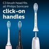 Philips Sonicare Genuine C3 Premium Plaque Control Toothbrush Heads, 4 Brush Heads, White, HX9044/65