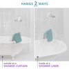 Zenna Home Waterproof PEVA Shower Curtain or Shower Liner with 9 Mesh Storage Pockets, 70" x 72", Bathroom Organizer, Clear