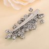BERYUAN Teardrop Crystal Rhinestone Hair Clips Women Wedding Rhinestone Hair Clips Rhinesotne Crystal Handmade Wedding Headpiece for Women (peacock green)