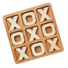 WOOBLI Tic Tac Toe Game, Versatile Boho Neutral Wood Tic Tac Toe Board for Classic Two Person Games, 8.63 Inches Tic Tac Toe Coffee Table Decor with Easel, Unique Gifts or Home Decor