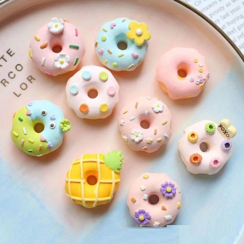 2Pcs Yellow Doughnut Hair Clips for Women Girls Cute Barrettes Duckbill Hair Accessories Pineapple Rings，Clips and Barrettes
