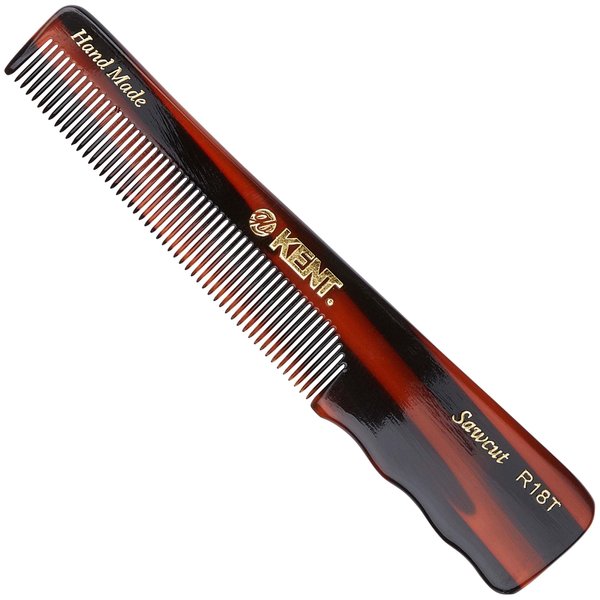 Kent Handmade Fine Toothed Pocket Hair Comb with Thumb Grip