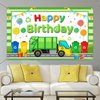 Mocsicka Trash Truck Backdrop Garbage Truck Birthday Decorations for Kids Green Trash Truck Party Supplies Banner Background 70.8 x 43.3 Inch