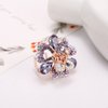 Ruihfas 4Pcs Cute Mini Crystal Bangs Clips Claws Rhinestone Flower Hair Claw Clip Pin Barrette for Girls Women 1.06×0.79 inch