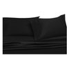Royal Hotel Bedding Solid Black 550-Thread-Count 2pc / Pair King Size 20" x 40" Pillowcases 100-Percent Combed Cotton, Sateen, Pillow Cases
