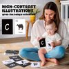 Black and White Animal Alphabet High Contrast Cards for Baby, Educational Alphabet Flash Cards for Infants 0-6 Months, Durable Baby Bath Flashcards for Visual Stimulation and Early Education
