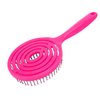 Hair Detangling Brush - Hair Straightening Comb Wet & Dry Hair Brush Round Head Straightenning Detangler Brush Comb Hair Styling Comb Scalp Cleansing Brush for Curly Hair (Rose
