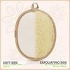 Almooni Natural Loofah Exfoliating Body Scrubber, Made with Natural Egyptian Shower Loofah Sponge, Bath Shower Loofah Sponge for Women and Men, for Face and Body That Gets You Clean - 2 Count (1 Pack)